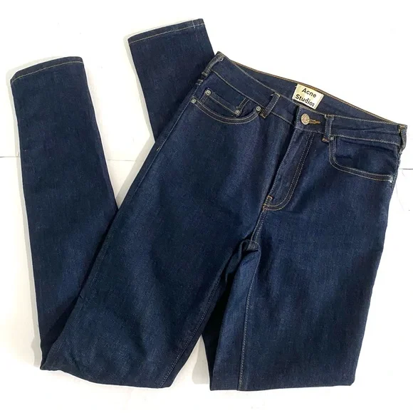 Acne Dark Blue Skinny Jeans - Picture 9 of 15